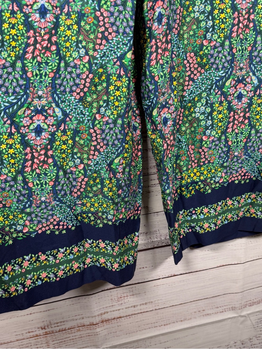 NWT Talbots Floral Wide Leg Pull-On Pants Medium Lenzing Ecovero Viscose - Picture 6 of 9